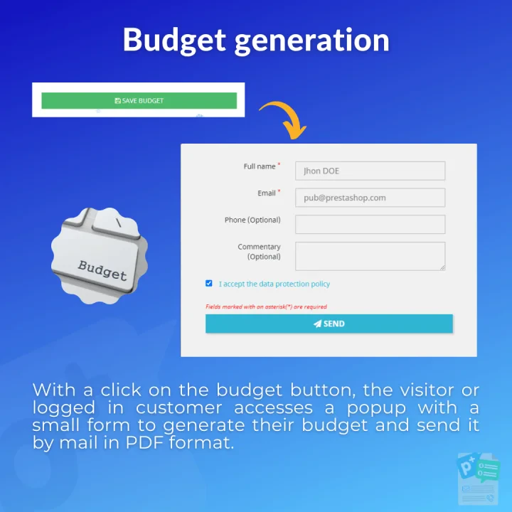 Quotation OPC - Generate PDF budgets based on the cart