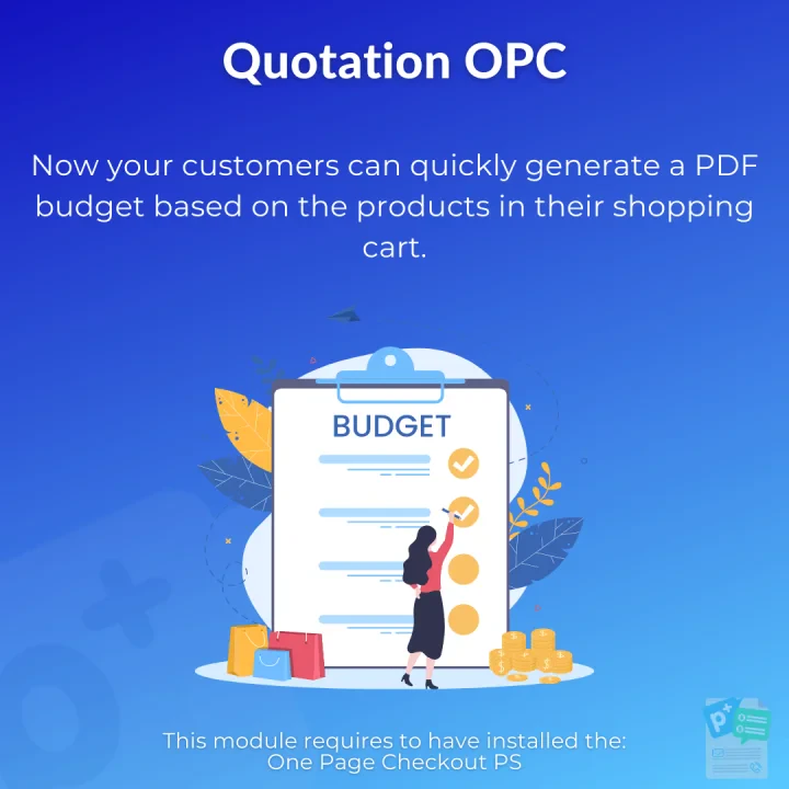 Quotation OPC - Generate PDF budgets based on the cart